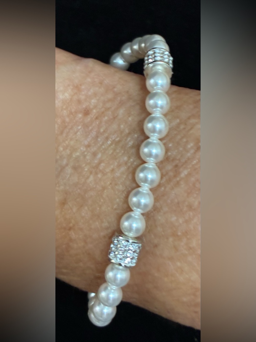Brighton NWOT Meridian Pearl
Bracelet w/ Crystal Accents @7.5
